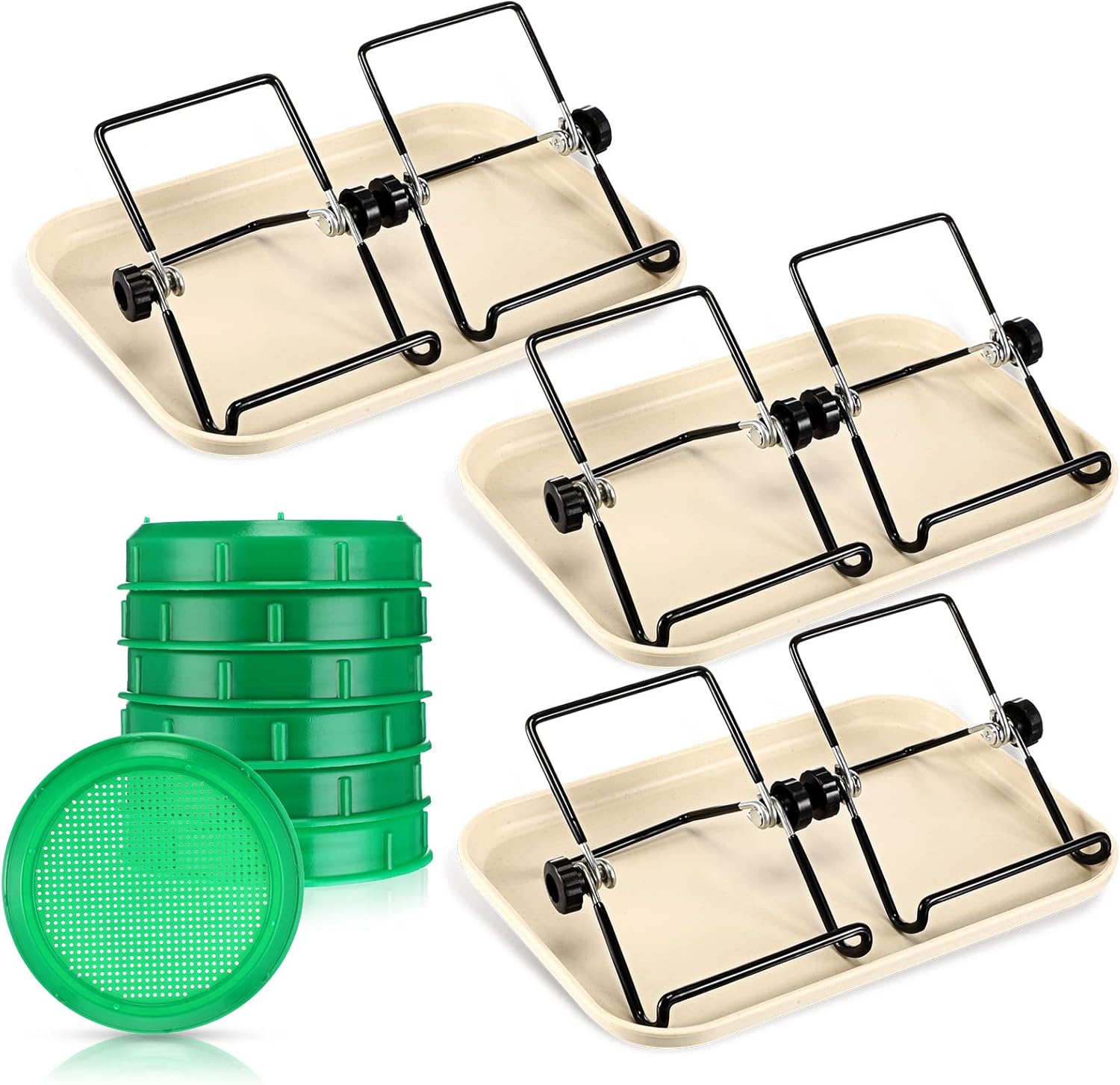 Skylety 15 Pcs Sprouting Jar Kit, 6 Foldable Sprouting Jar