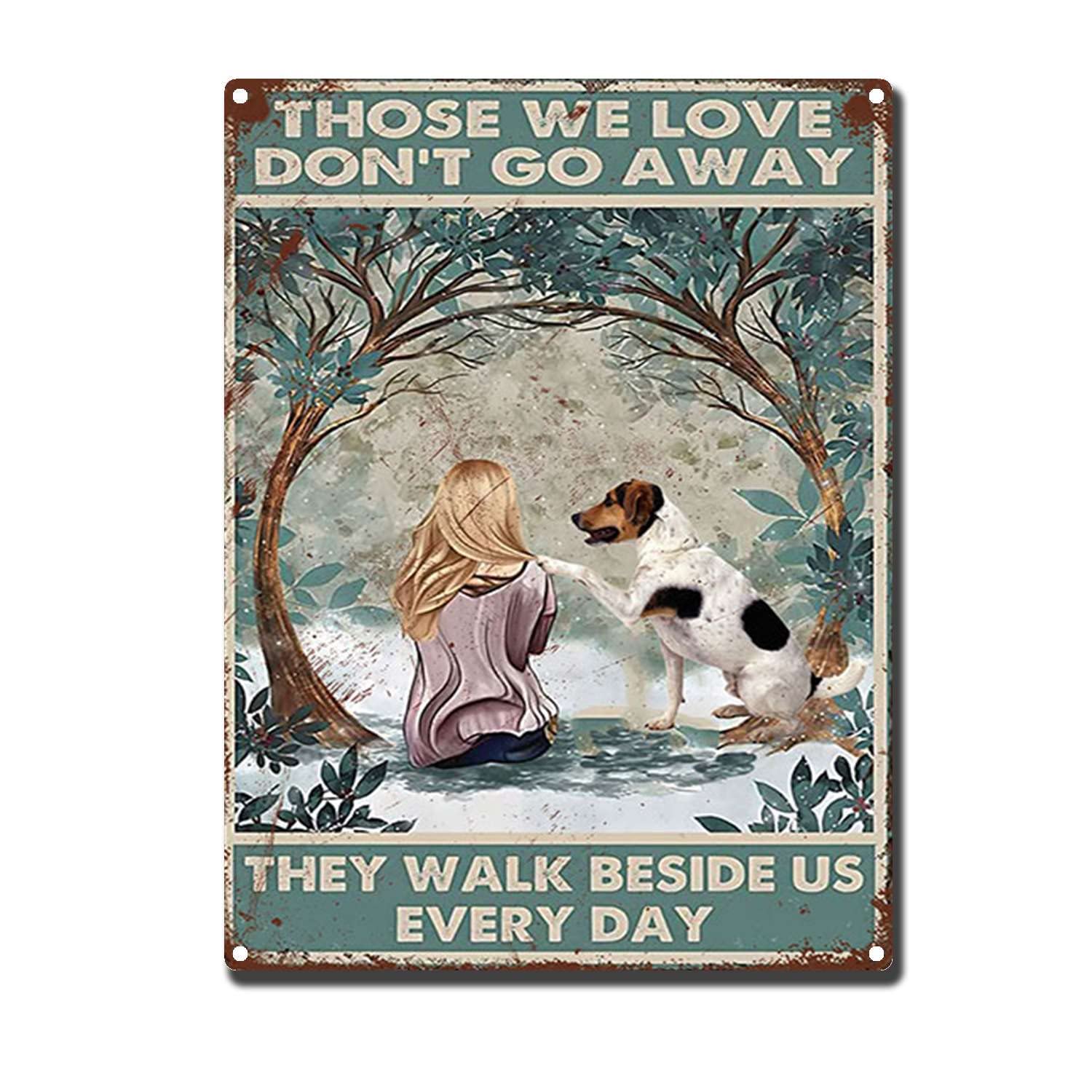 HYCLAM Tin Sign The Girl Those We Love Don't Go Away Vintage Style Signs Wall Signs Cafe and bar Art Wall Hanging 12x16inch-Tin Sign