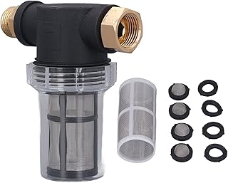 Garden Hose Filter, Micron Spin Down Sediment Filter, for Pressure Washer Inlet Water Inline Sediment Filter Whole House Sediment