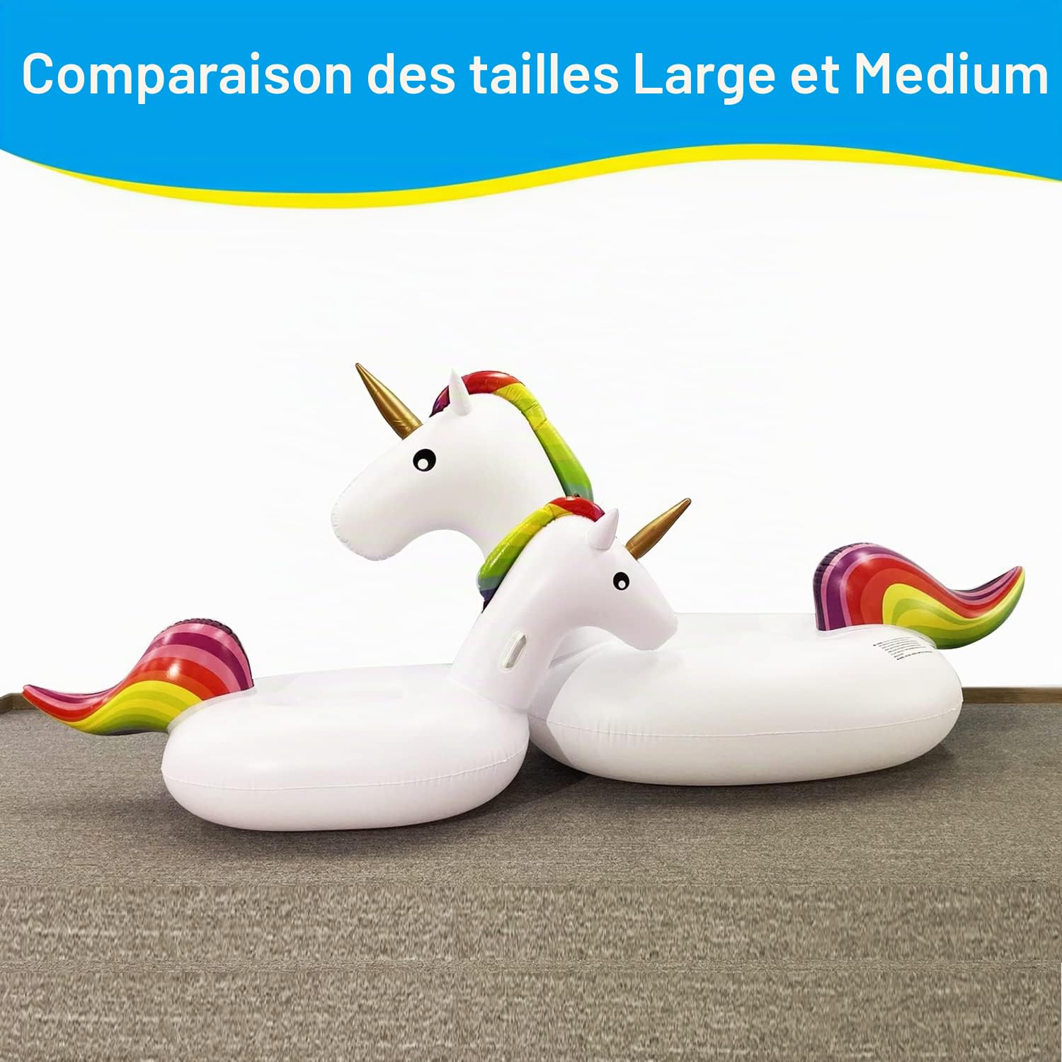 Dracarys Bouée Licorne, bouee Gonflable Piscine, 250×140×110CM Géant Bouee Licorne Gonflable Jouet, Chaise de récréation générale et pour Adultes et Enfant | Gonflage Rapide, Licorne Gonflable Jouet, Bouee Plage, Bouee Piscine pour Adultes et Enfant