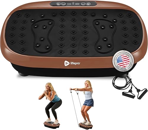 Miniatura 53 de Lifepro Vibration Plate Exercise Machine with Magnetic Acupoints - Full Body Vibration Platform for Beginners and Recovery - Ideal Lymphatic Negro