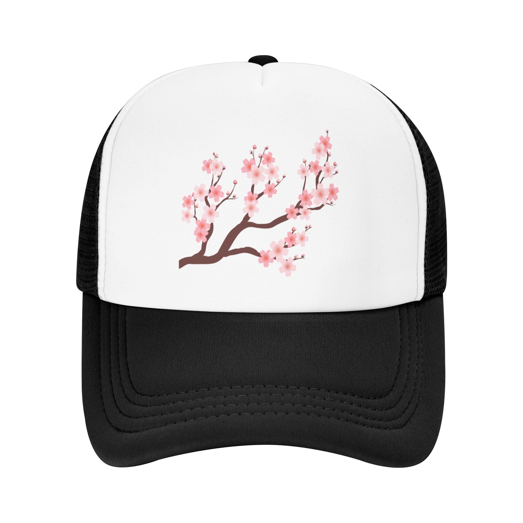 Cherry Blossom Lightweight Mesh Baseball Hat Fishing Sun Cap Outdoor Casual Cap