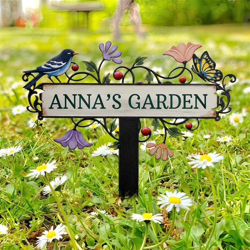 Personalized Metal Yard Sign - Custom Garden Decor