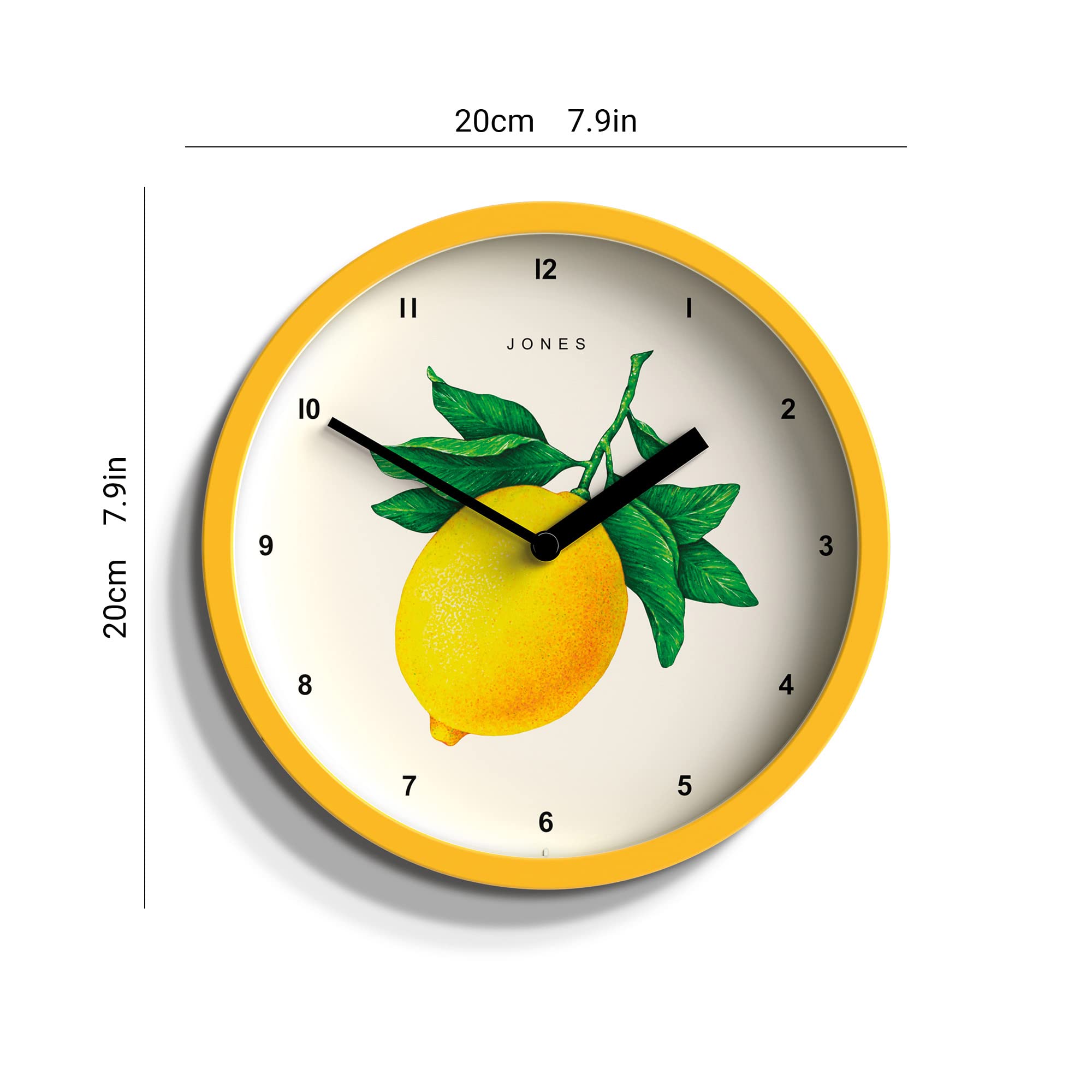 Jones Clocks® Fruit wall clock, Lemon, 37 x 200 x 200 millimetres - Image 3