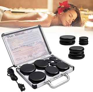 Hot Stones Massage Warmer Kit, 9Pcs Hot Stones Massage Set Portable Hot Stone with