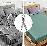 Vista 3 de 8 clips de correas ajustables para sábanas, soporte elástico para sujetar sábana de colchón y tirantes, agarradores para sujetar sábanas, colchones