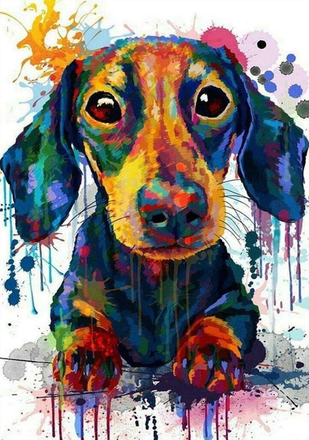 ERUZO 5D DIY Diamond Painting Dachshund Sausage Dog Crystal Rhinestone Embroidery Arts Craft Home Wall DecorationG150D 40x50CM