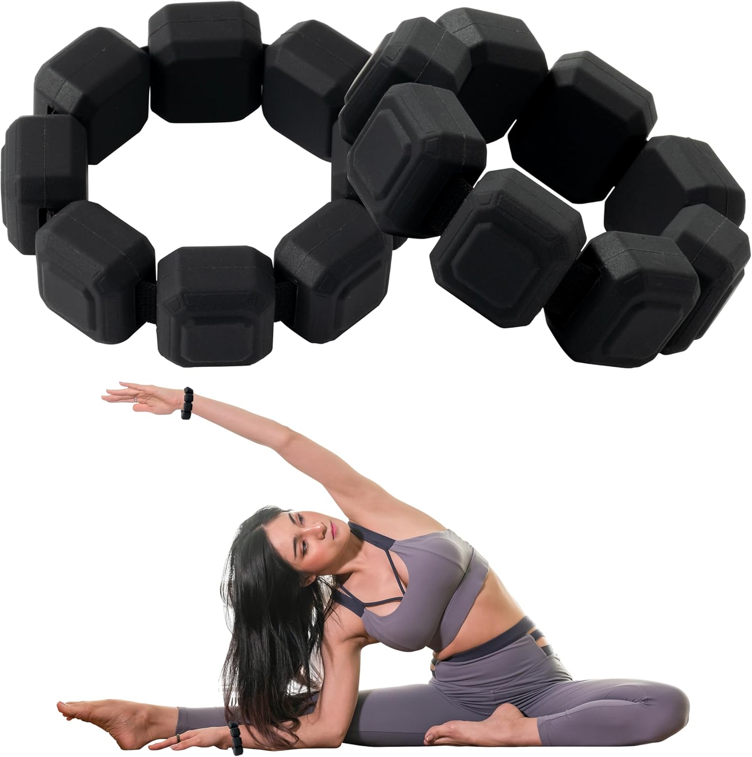 Kurla Lot de 2 poids réglables de 3,6 kg pour cheville et poignet avec sangle de talon | Design breveté | Tissu respirant | Idéal pour la musculation, le pilates, la rééducation