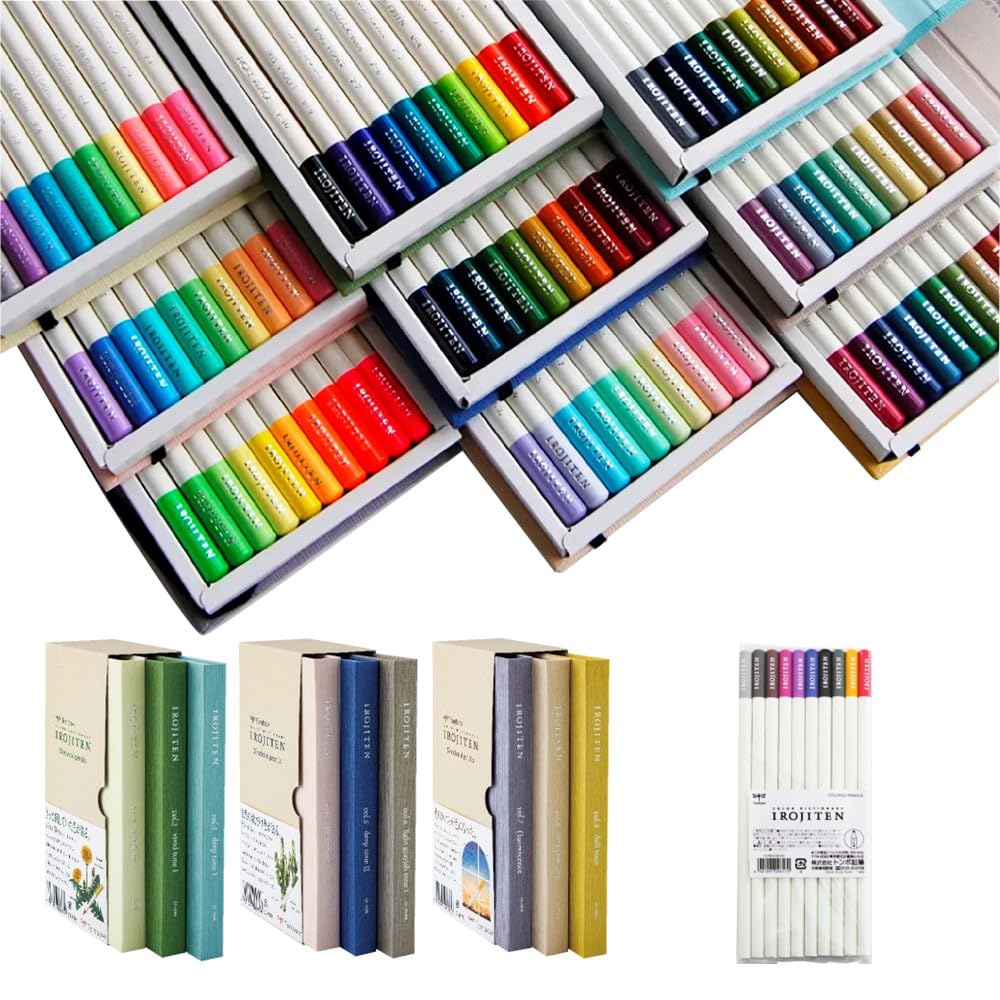 Tombow Colored Pencils, 100 Colors (Book Type) Color Dictionary Complete Set (100 Colors Collecting All Natural Colors) CI-R100CBAZ : Office Products