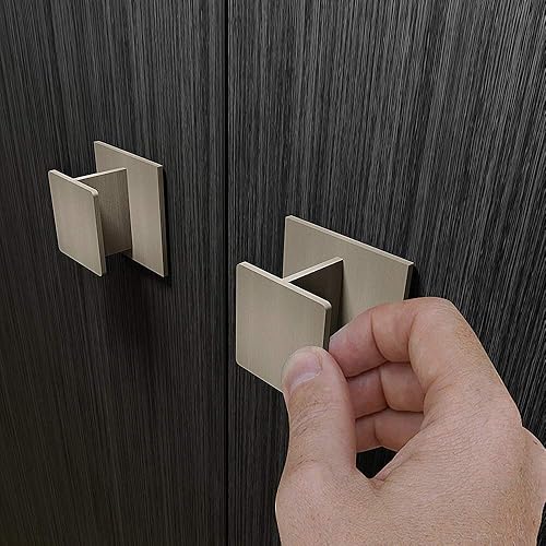 Miniatura 8 de HRX - Manija de puerta autoadhesiva para puerta, fácil de instalar, sin tornillos, despegar y pegar en vidrio, madera, metal, plástico, perilla de