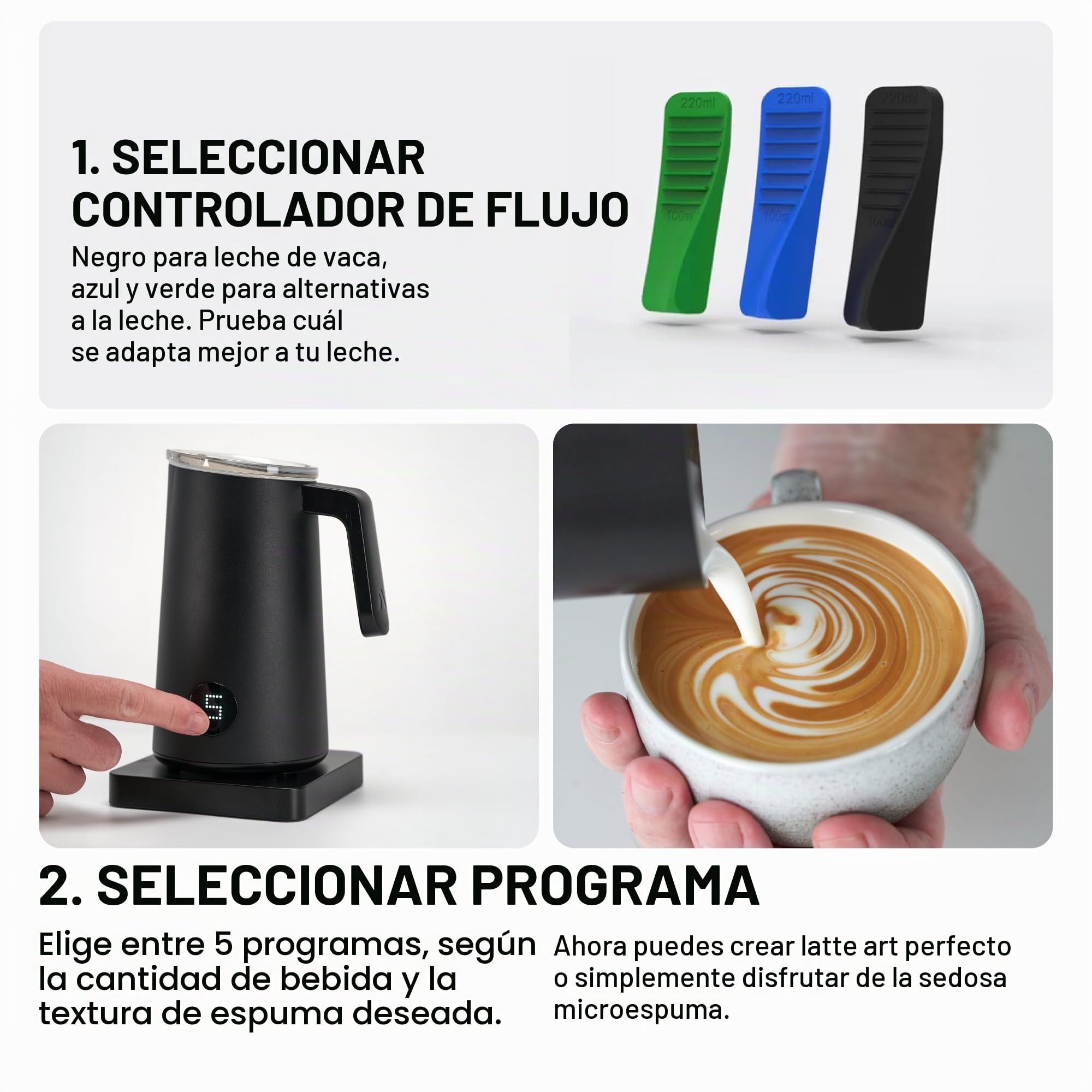 Subminimal NanoFoamer Pro Gen-2 – Máquina de leche de espuma de microespuma revolucionaria para espuma de calidad de café, accesorios para leche y leche vegetal, regalo perfecto para café