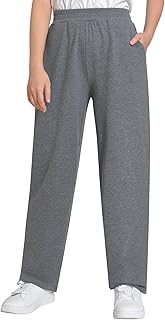 Weintee Women's Petite Cotton Pull On Pants with Pockets