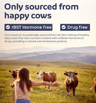 Bovine Colostrum for Women - Colostrum Supplement with 1,000mg per Serving and 30% IgG Immunoglobulins from First Milking - Low Heat Processed for Maximum Potency Non-GMO & Made in the US (1 Month)