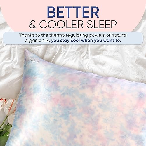 Miniatura 6 de Blissy Silk Pillowcase - 100% Pure Mulberry Silk - 22 Momme 6A High-Grade Fibers - Silk Pillow Cover for Hair & Skin - Regular, Queen & King