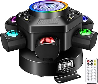 Moving Head DJ Lights with Kaleidoscope Beam Effects,540° DMX Lighting & 180° 6 Arms Rotation,Luces DJ Profesional with Remote Supports Starlight,Sound Activated for Party Club Wedding Bar