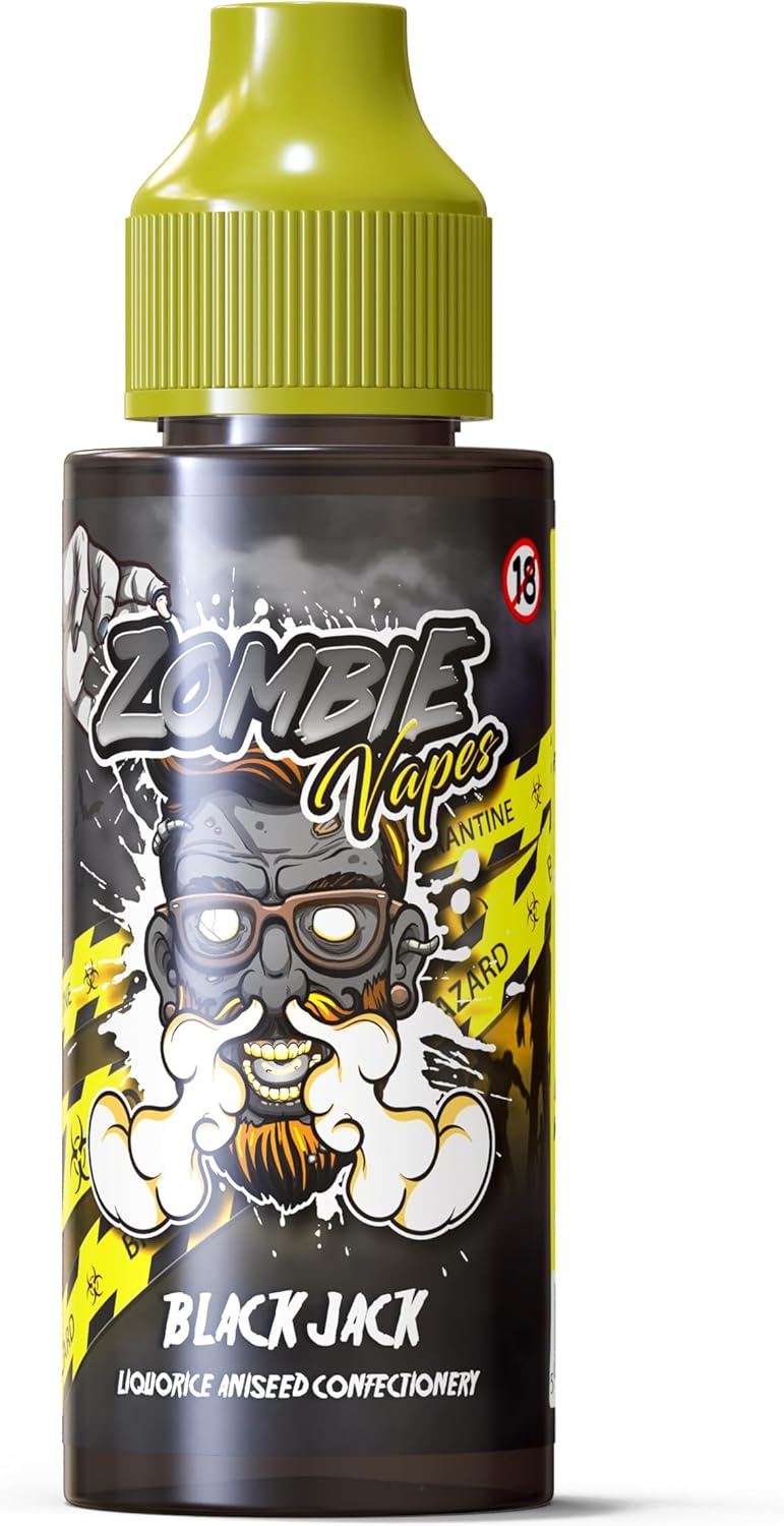 Blackjack 100ml vape liquid by Zombie Vapes 70/30 Aniseed Liquorice