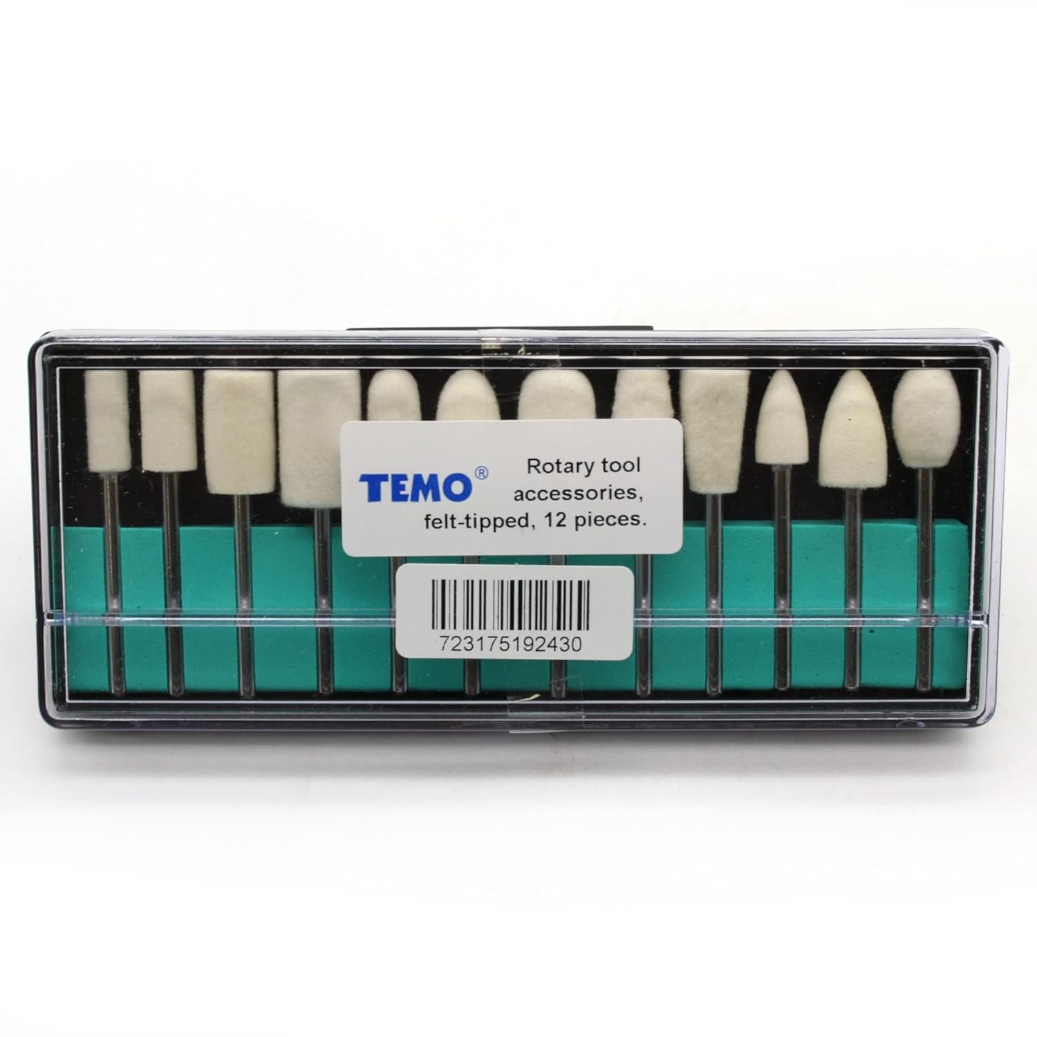 TMAX 12 Assorted Felt Wool Bob Burr Polishing Grinding with 1/8 Inch Shank for Dremel Rotary Tools