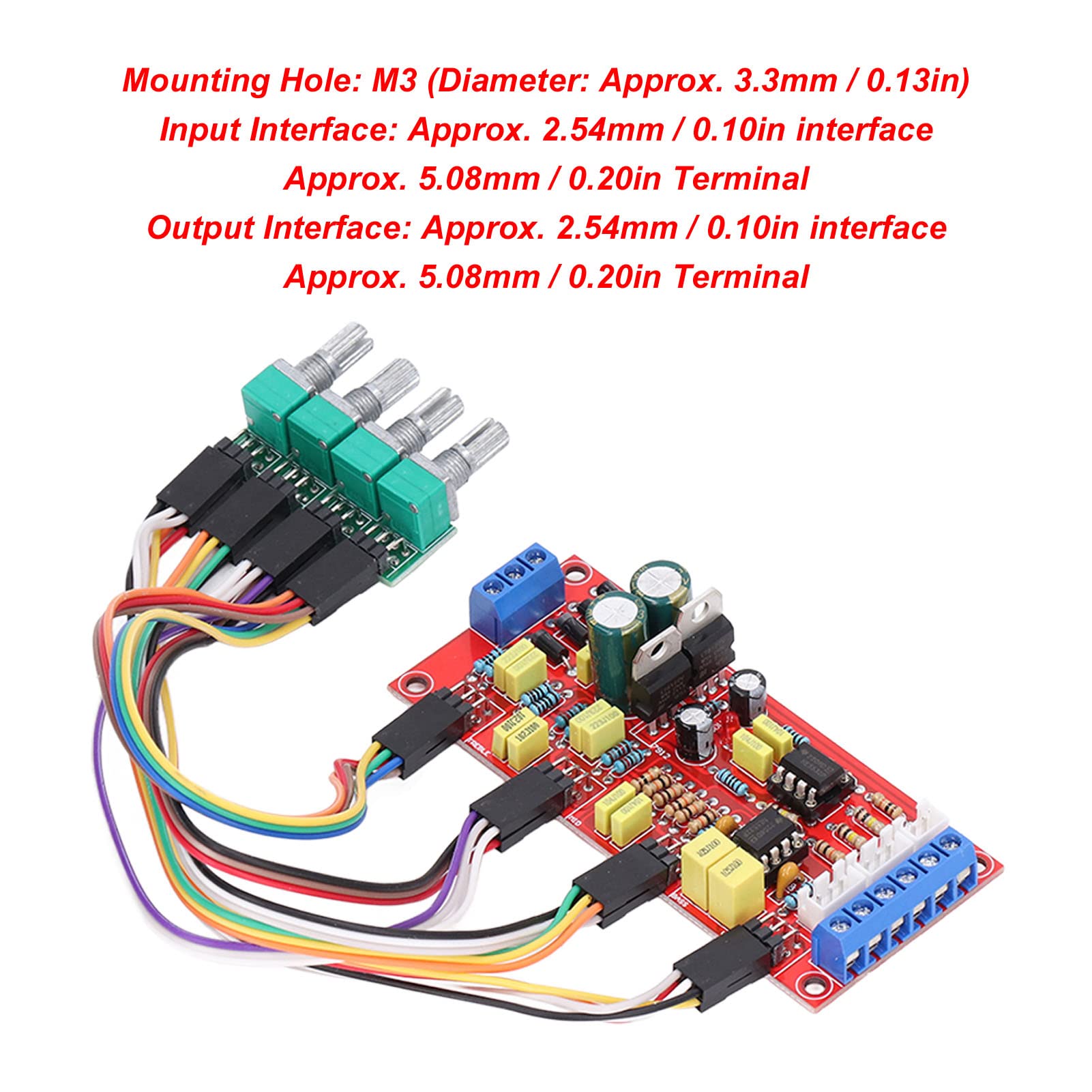 NE5532 Preamplifier PCB Volume Control Board Preamplifier Pre Amplifier Power Amplifier Module with Treble Midrange Bass Tones Controls