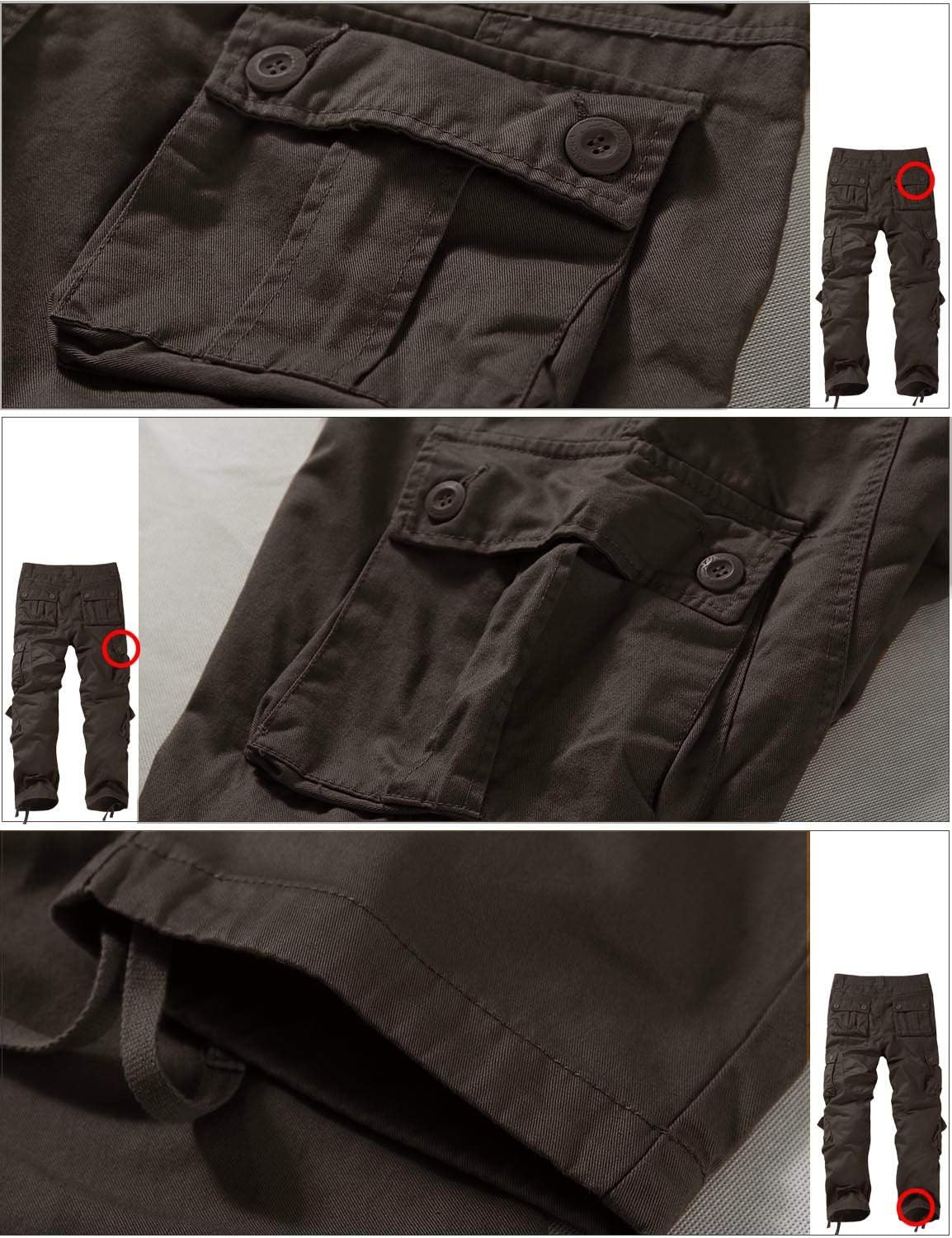 Match Men's Wild Cargo Pants 36 Dark Khaki