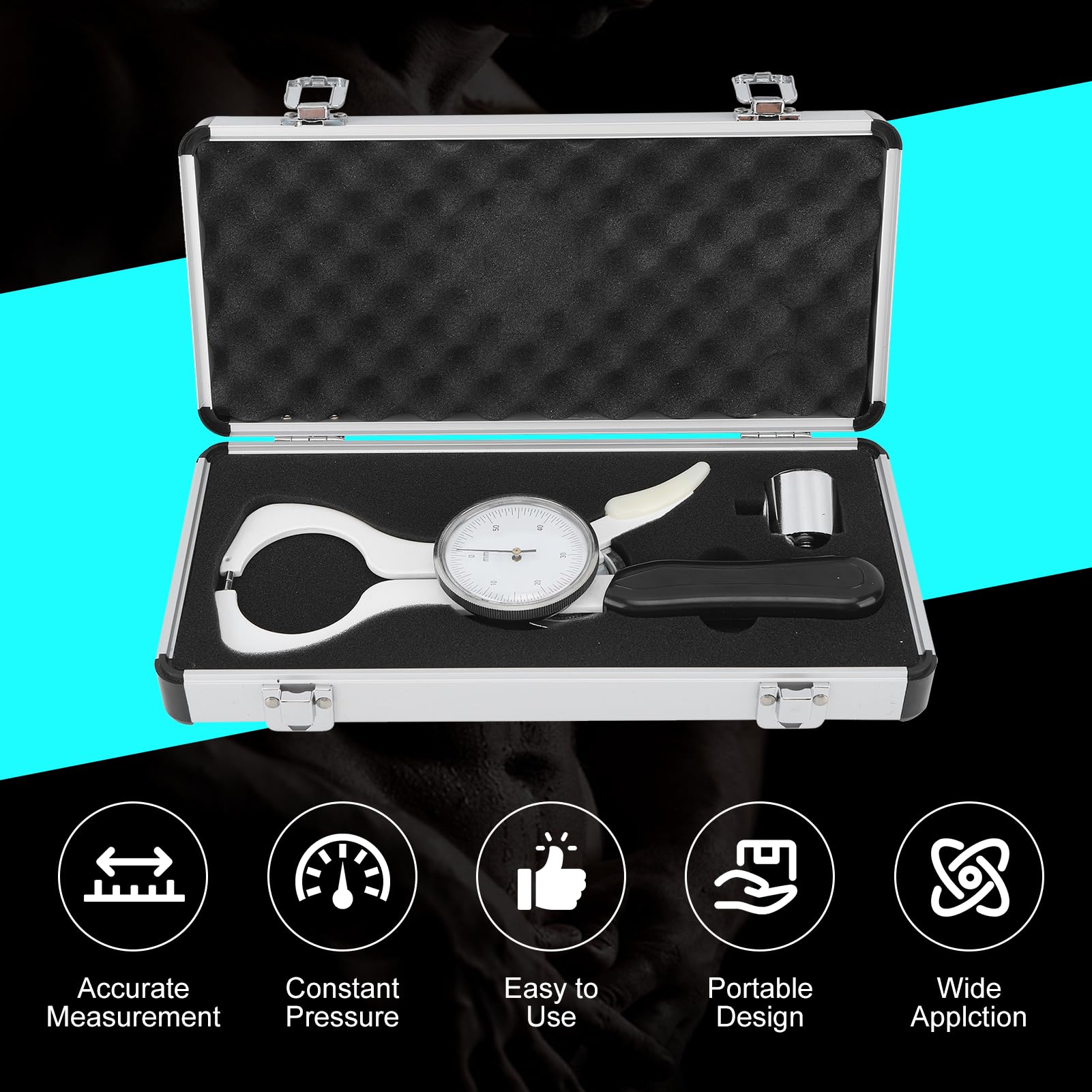 Skinfold Body Fat Caliper Measuring Tool Calibrador de Grasa Corporal con Pliegues Cutáneos Fácil de Usar Medición Precisa para Monitorear el Estado Físico del IMC