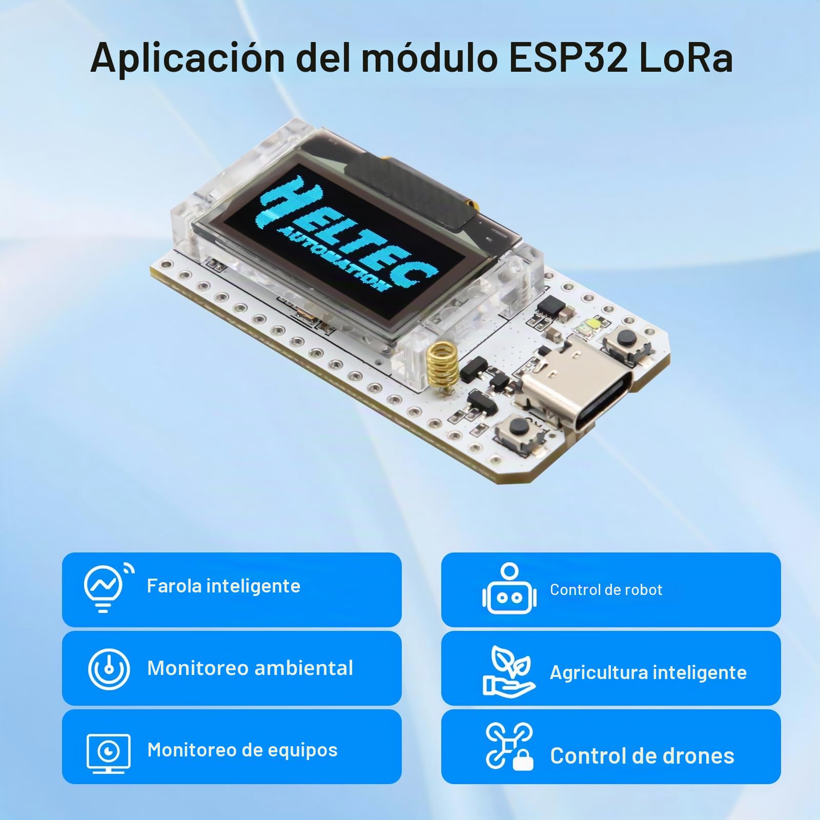 2PCS Lora ESP32 V3 Placa de Desarrollo AYWHP Meshtastic Lora ESP32 Módulo con Pantalla OLED y Antena 863 928MHZ WiFi Bluetooth Módulo IoT Junta Dual Core 240MHz para Arduino