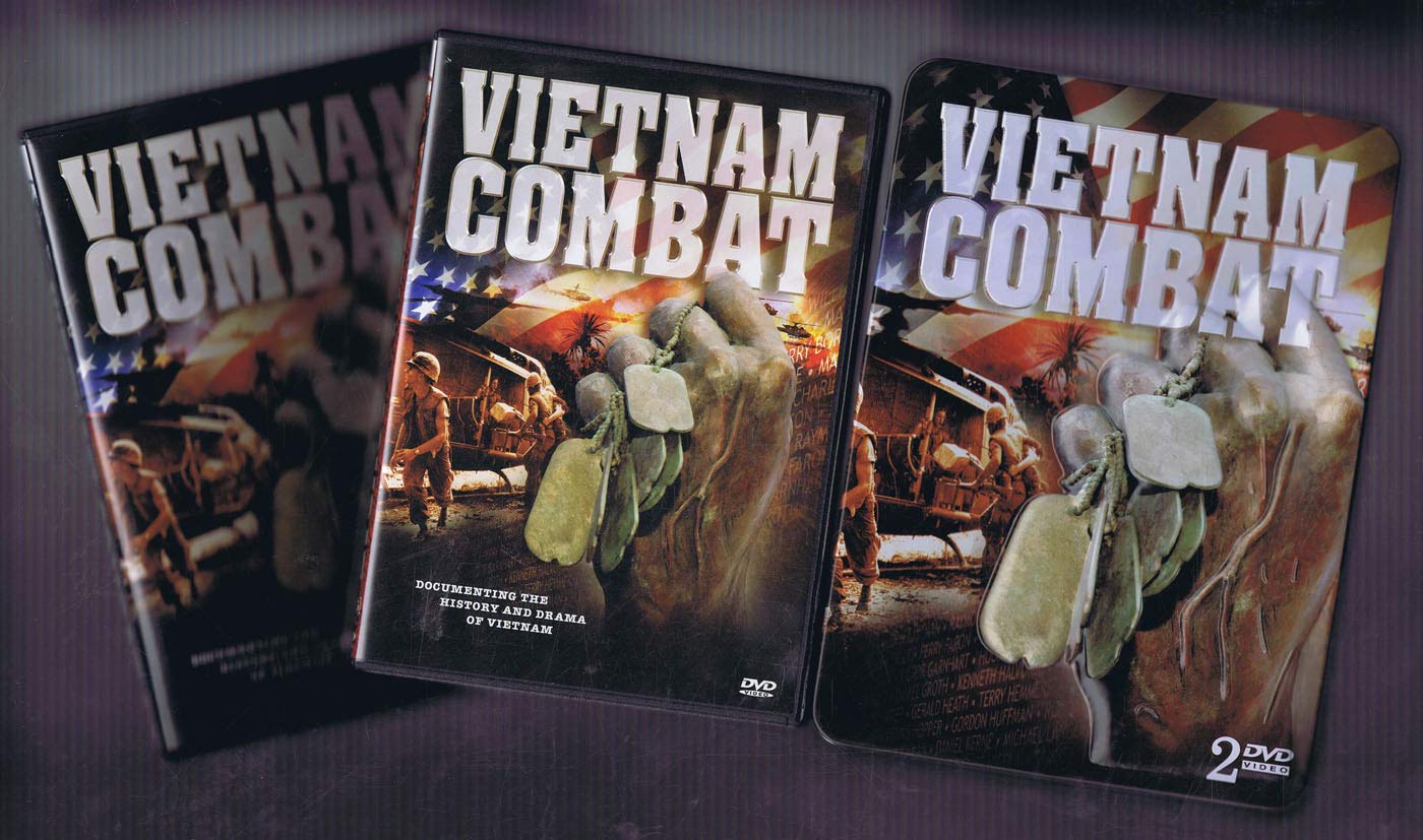 Guerra de Vietnam DVD documental histórico militar con estuche de metal grabado para coleccionistas