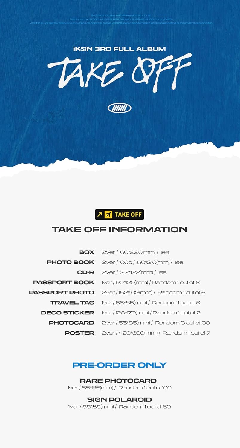 IKON - Take Off 3rd Full Album ALL [U+딴따라]