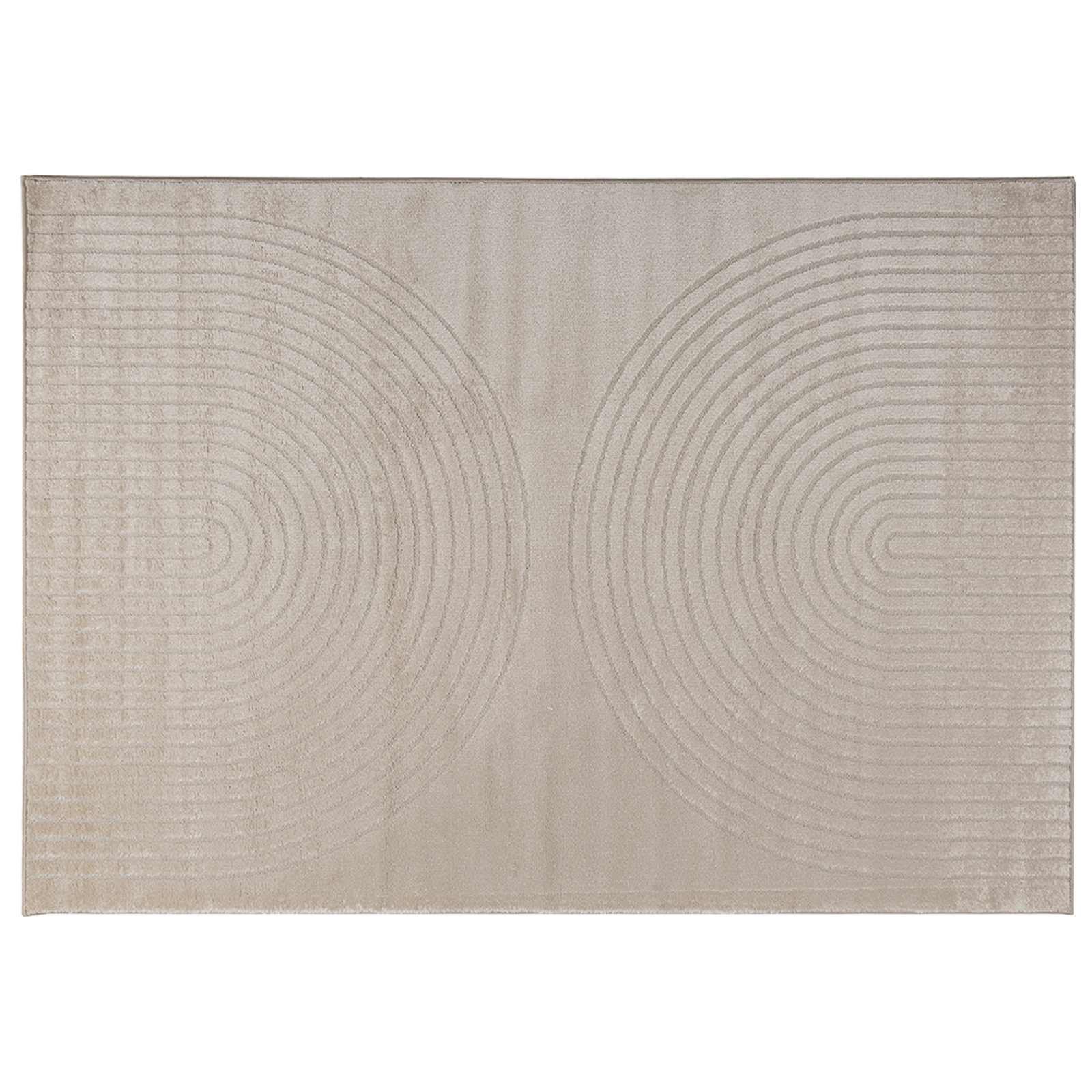 Tapis antidérapant beige 230 x 160 cm pour salon et couloir coordonné