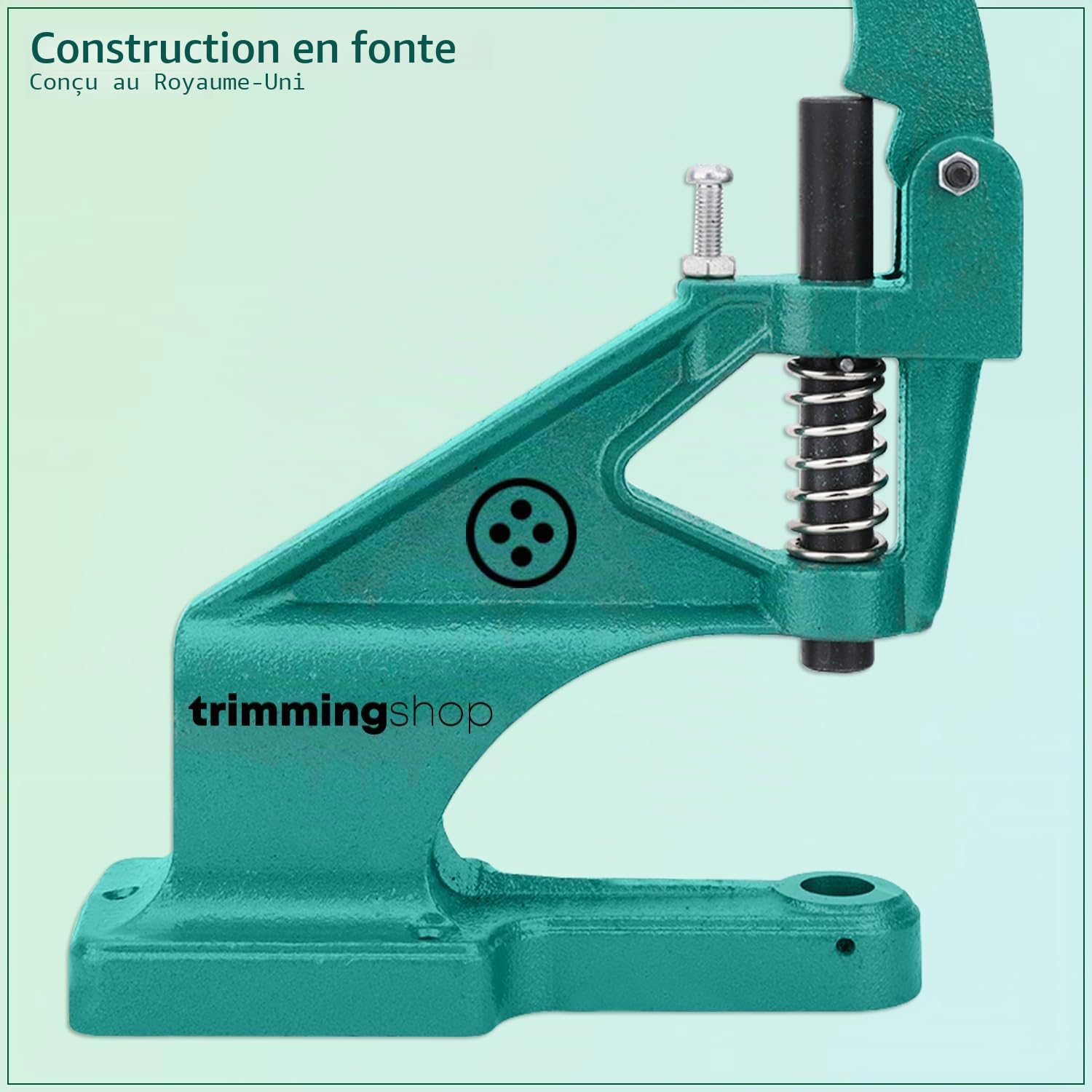 Trimming Shop Vert Machine Résistante à Presse pour Passe-Fil, Kam Snaps, Rivets, Oeillets - Installation pour Tissu, Vêtements, Artisanat, Bricolage