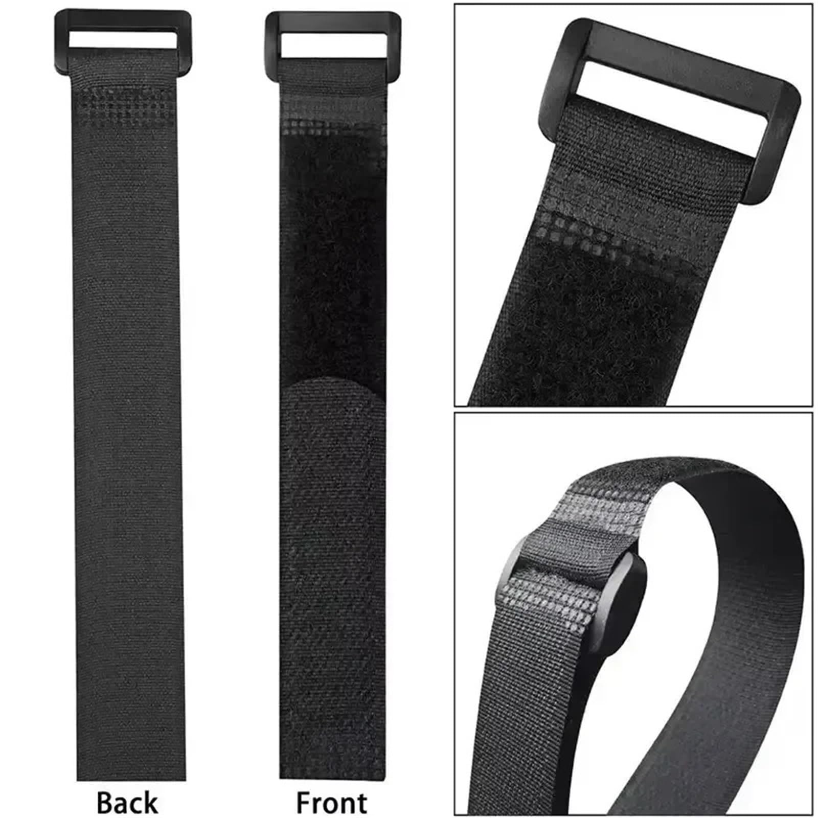Lot de 100 attaches de câble réutilisables auto-adhésives en nylon avec boucle inversée pour organiser les cordons (noir)