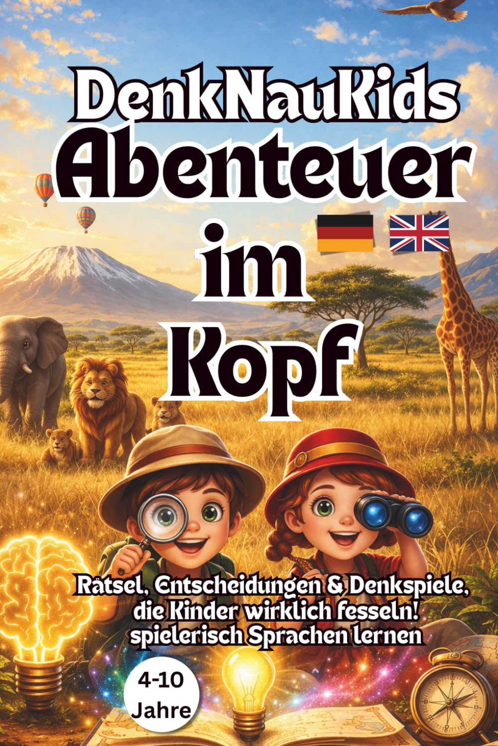 DenkNauKids – Abenteuer im Kopf: Rätsel- und Denkspielbuch für Kinder von 4–10 Jahren: Fördert logisches Denken, Konzentration & eigene Entscheidungen – Schluss mit Auswendiglernen