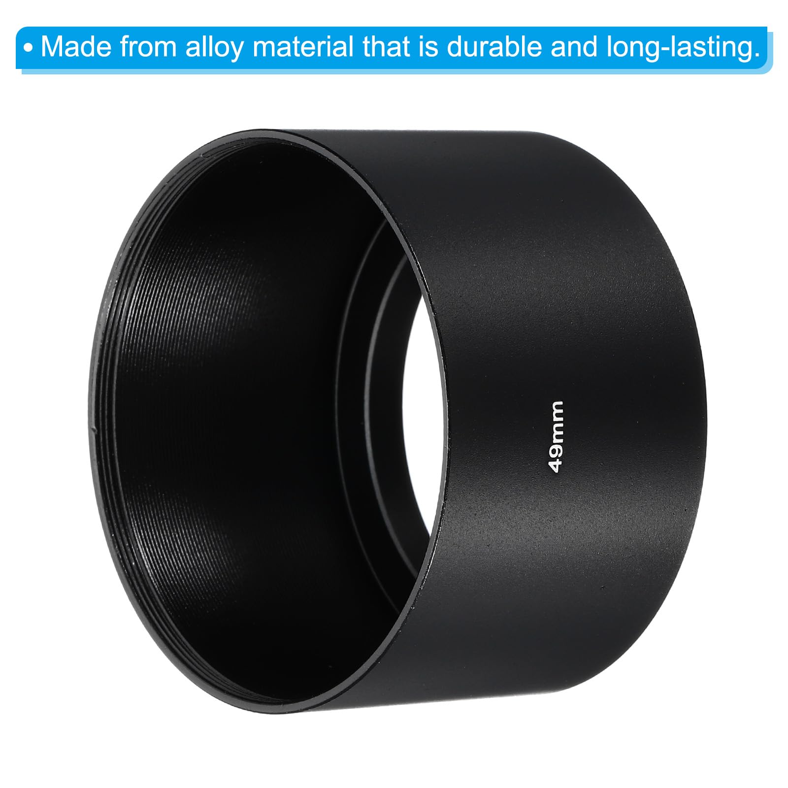 PATIKIL Objektivblende 49mm – Matte Schwarze Blende Für Kameraobjektive