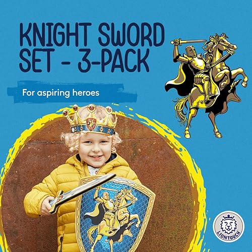 Miniatura 2 de Liontouch - Espadas de espuma de caballero para niños, paquete de 3  3  6 años  Juguete de simulación para niños y niños pequeños con tema medieval