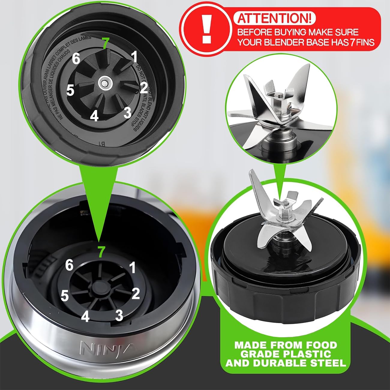 Lame De Rechange Pour Mixeur Ninja BN800EU BN750EU BN495EU