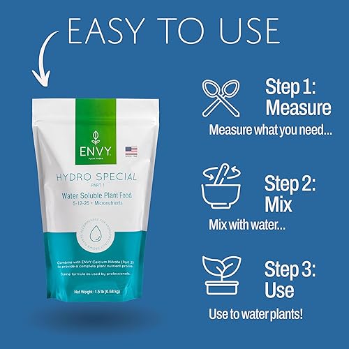 Miniatura 9 de ENVY Herb & Veggie Special Combo - Water Soluble Plant Food for Soil & Hydro - Professional Grade 5-12-26 & 15.5-0-0 (1.5 LBS Combo)