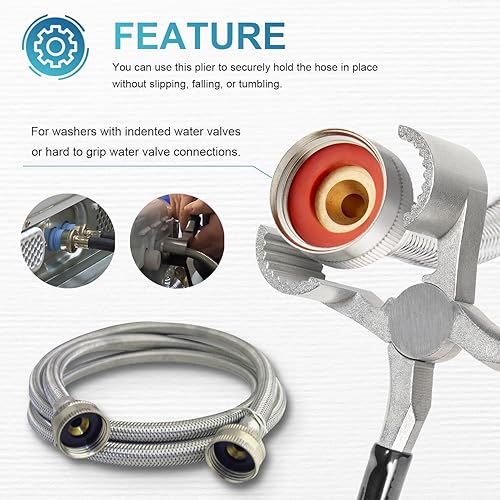 Miniatura 4 de Alicates de manguera de lavadora para mangueras de entrada de lavadora THP-1 20001120