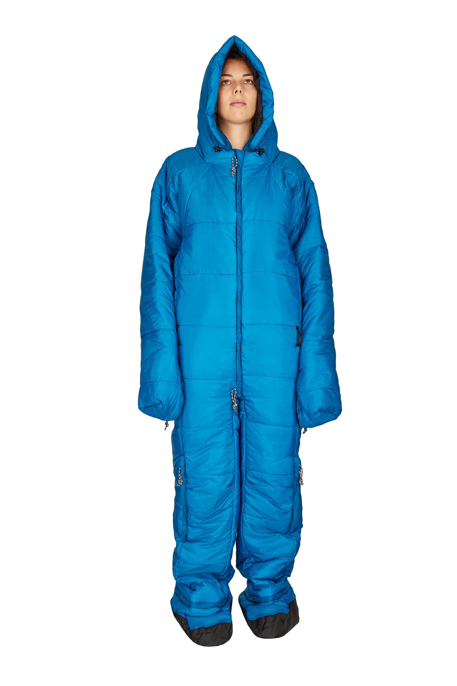 Hygger Nanuk Mykonos Blue S – Original Sleeping Bag with Arms and Legs, 3M Thinsulate filling makes it warm, lightweight & small in pack size