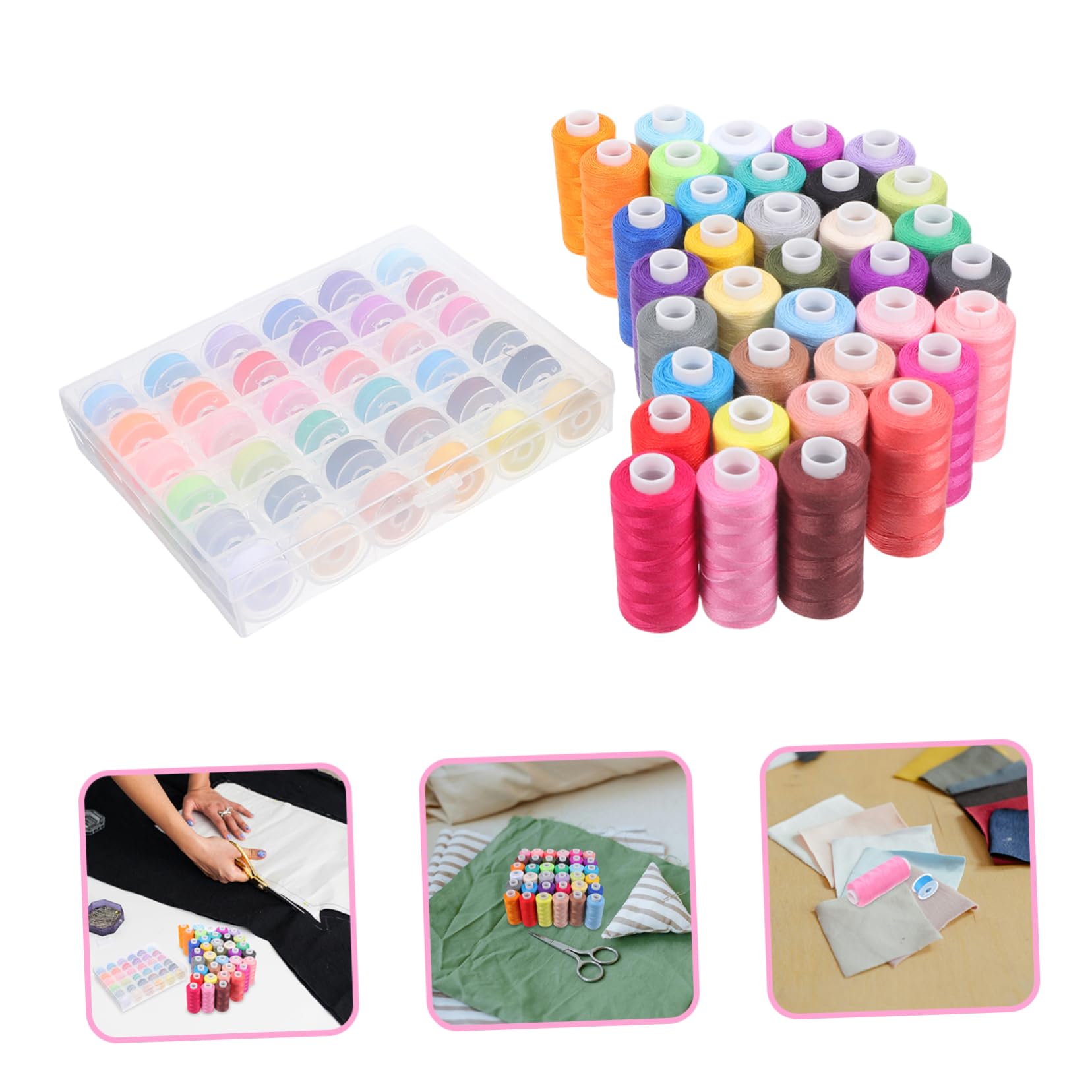 Hilo de Coser 72 Bobinas para Máquina de Coser, 400 Yardas