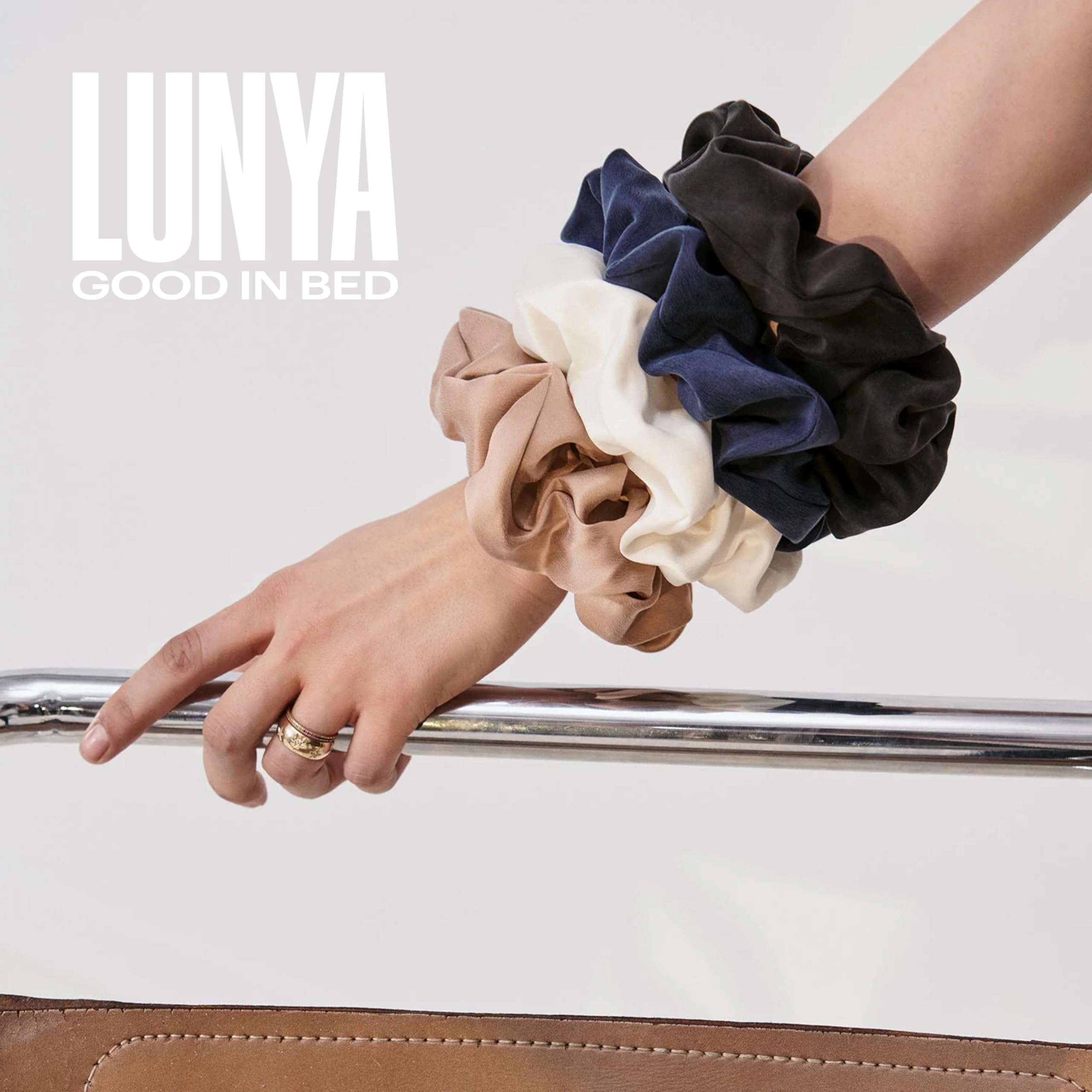Amazon | Lunya洗えるシルクシュシュ - マルベリーシルクヘアタイ - 髪