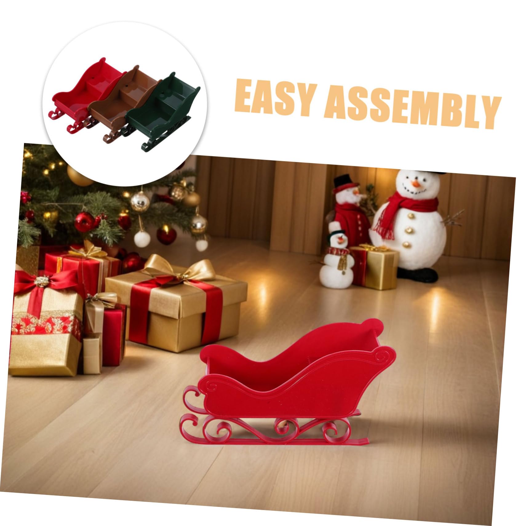 TOPBATHY 3 Piezas de Navidad decoración decoración de de Mesa estatuilla de en Miniatura de Apoyo de de Navidad el plastico
