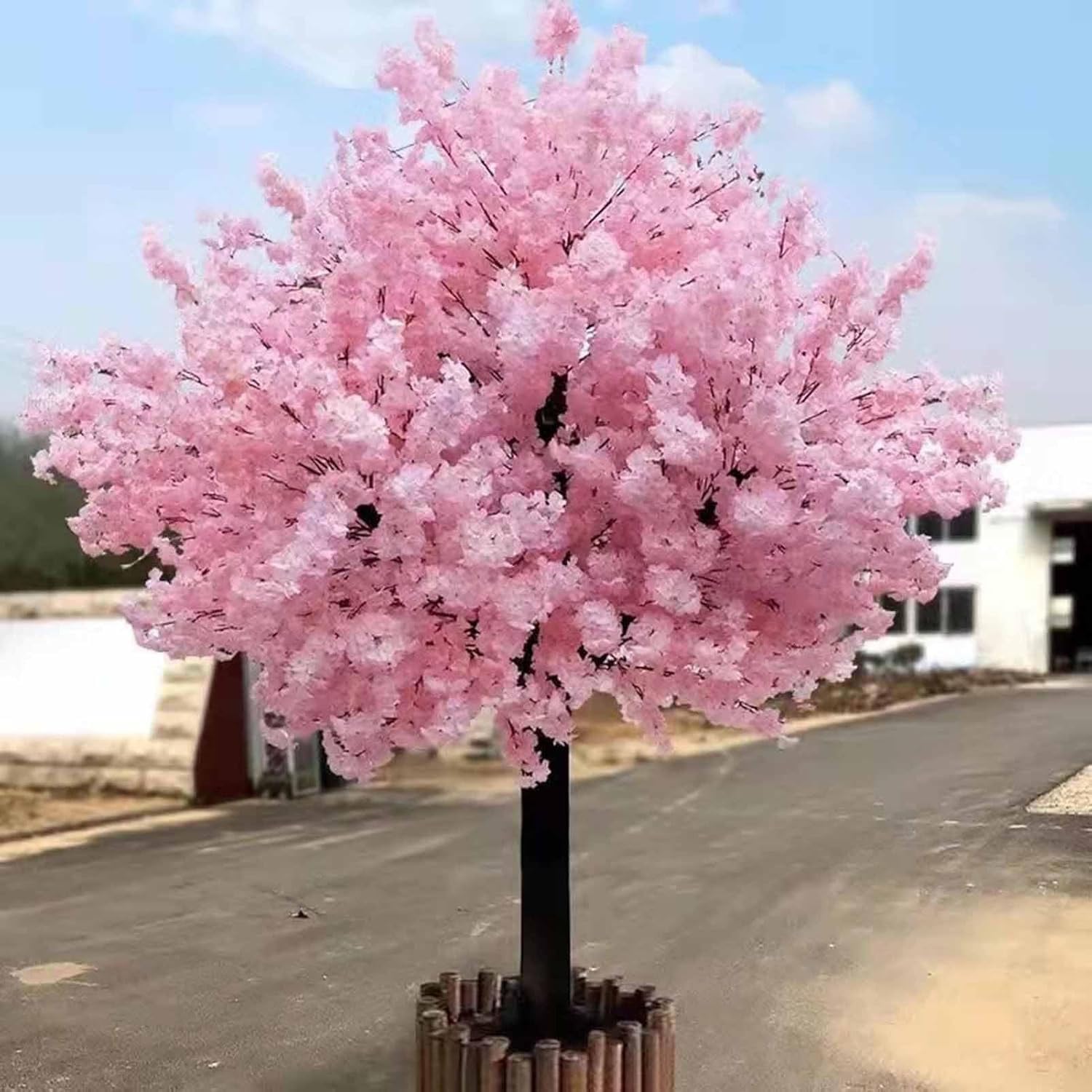 Albero Finto Fiori Di Pesco/Ciliegio - Decorazione Esterna Grande - Foto 3