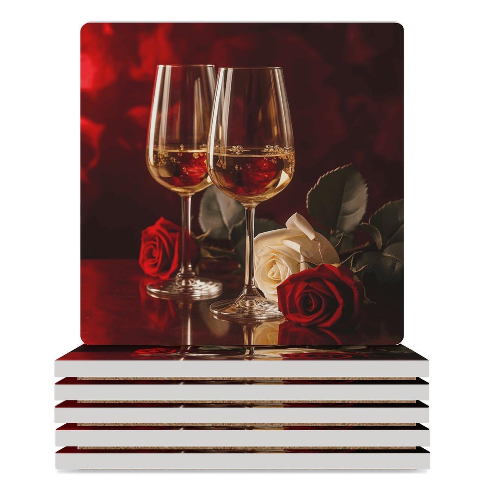 Dessous de verre vin blanc pour apéritif entre amis et décoration de bar