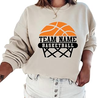 CUSTOM Unisex Basketball Sweatshirt, Hoodie and T-Shirt - Personalized Gift for Mom, Your Name Team Pullover, Game Day