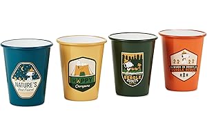 Beagle Scout Enthusiasts: Snoopy Beagle Scout Enameled Metal Drinking Cups