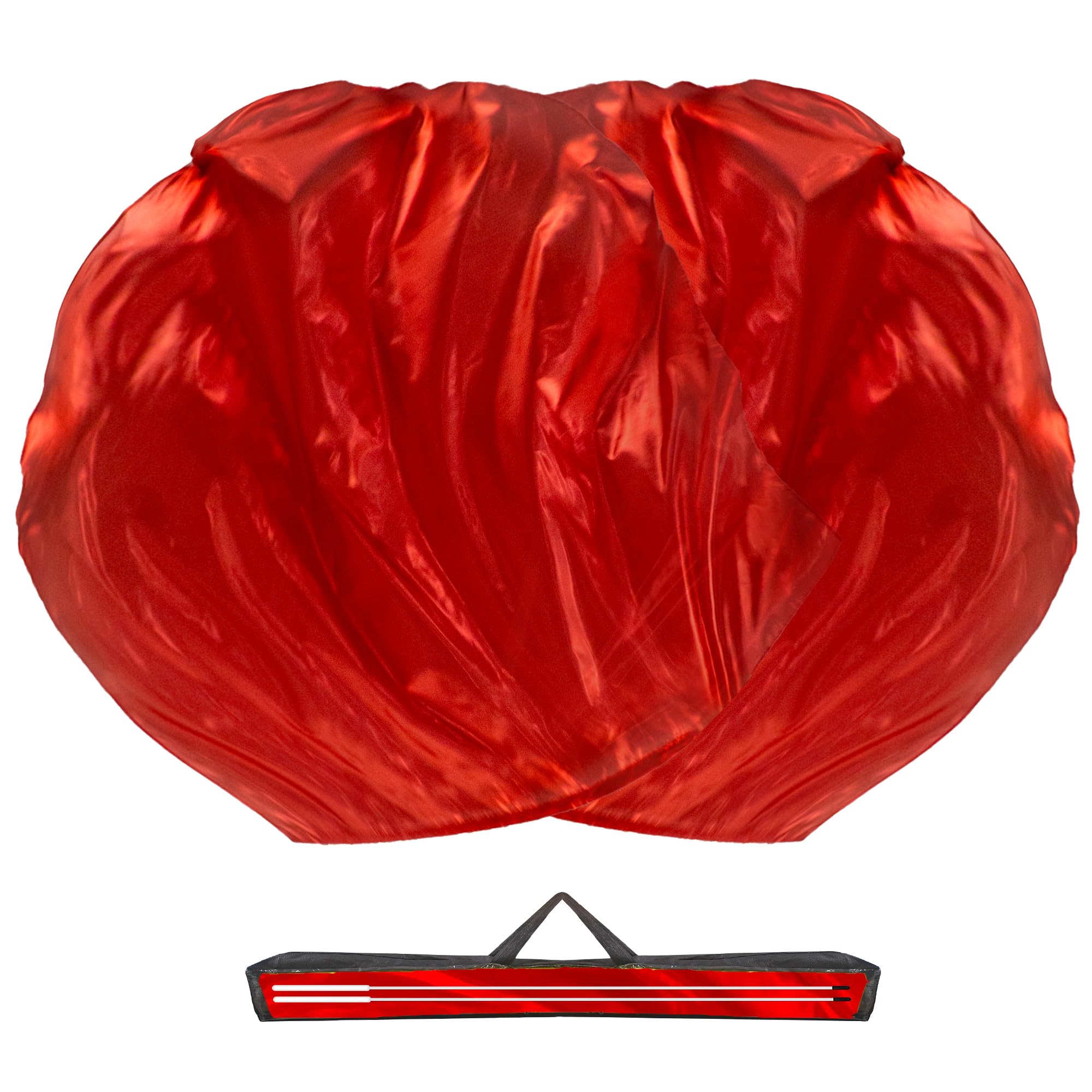 Baisdan 54"x 54" Worship Flags with Flex Rod, Semicircle Worship Angel Wing Praise Flags for Dance Church