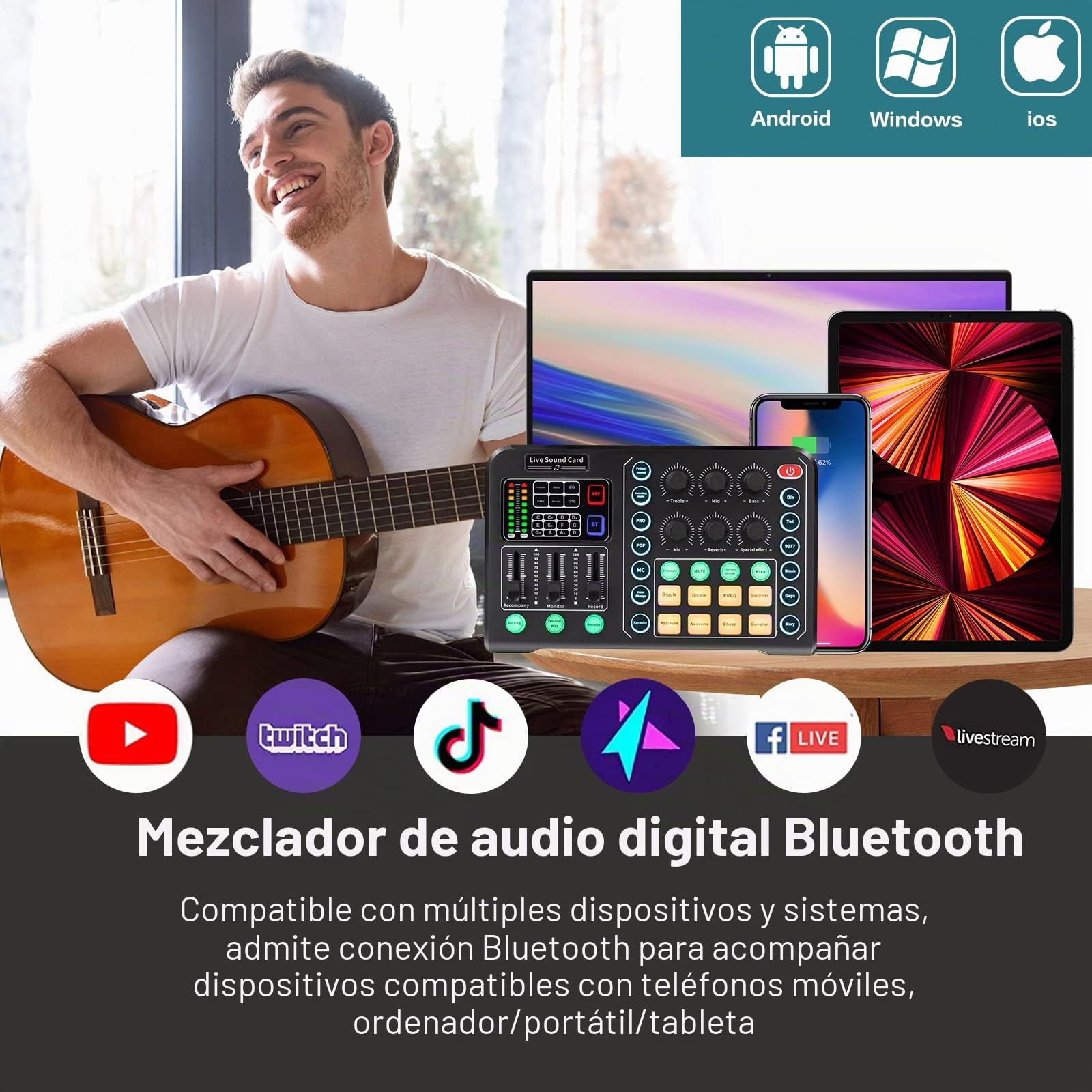 Paquete de Equipo de Podcast, Paquete de micrófono de Condensador Audio Profesional/Equipo de Estudio/micrófono de Podcast para transmisión de transmisión, Juegos, grabación, Canto, Tiktok, Youtube