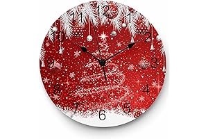 Silent and Easy-To-Read Christmas Wall Clock: A Touch of Festive Charm for Your Living Space