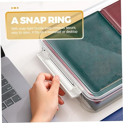 Miniatura 9 de jojofuny Caja organizadora de documentos transparente para mascotas, soporte de almacenamiento de archivos de plástico para mascotas, contenedor de