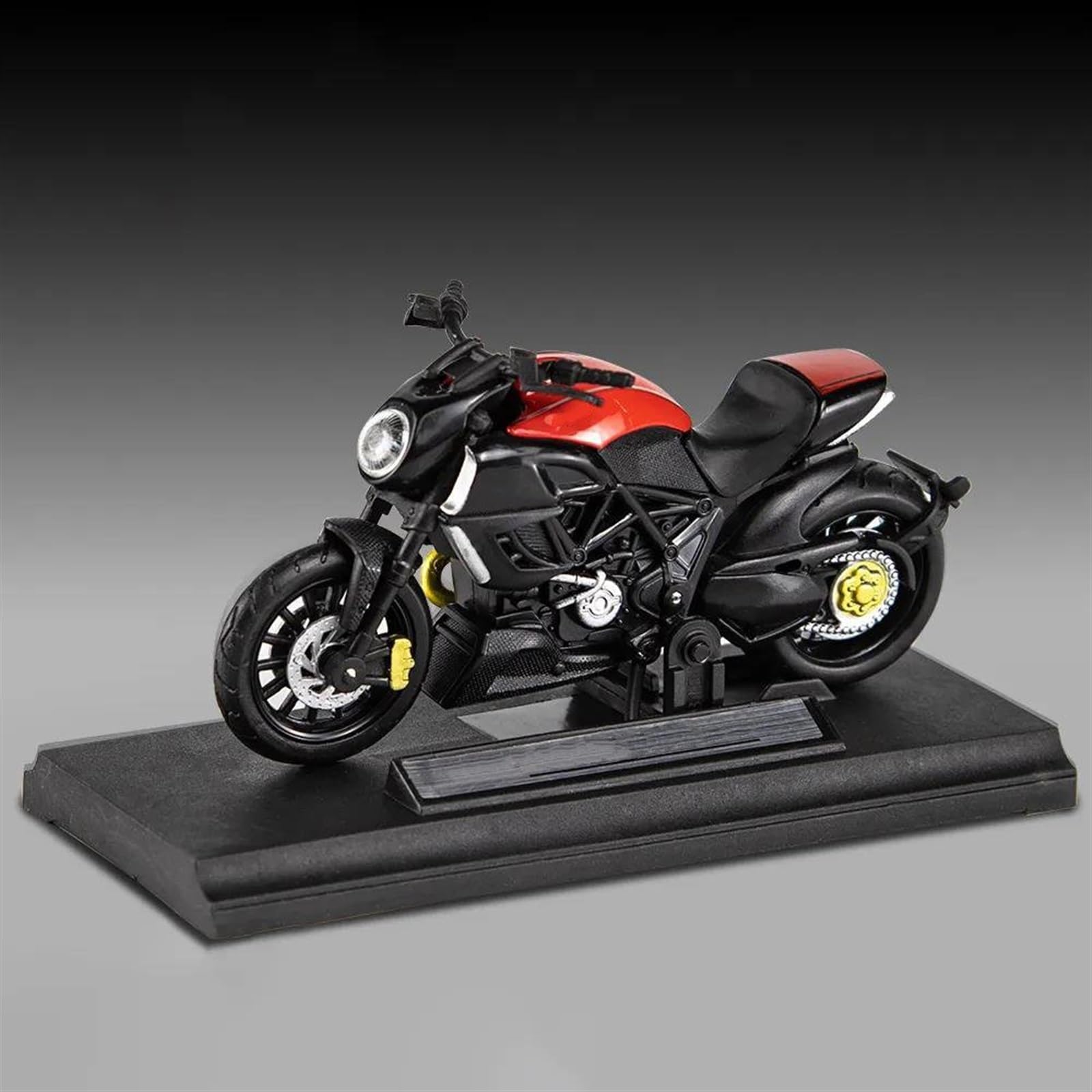 SEYXF Motorbike Toy 1:18 for Ducati Devil Motorcycle Diecasts Toys Model Gift(Black- Silver)