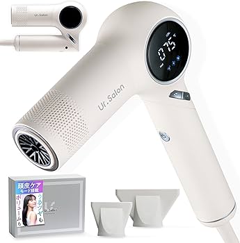 Amazon | UR.SALON ドライヤー 【2025年モデル】 大風量 速乾 マイナス